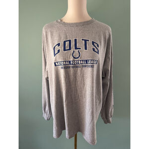 Men's NFL Colts Long Sleeve T-Shirt XL Gray